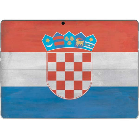 Croatia Flag Distressed Surface Pro 9 Skin